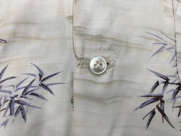 ヴィンテージ vintage 60s 60年代 PENNY'S ペニーズ 和柄 アロハシャツ オープンカラー 開襟 Made in Japan 生成り 半袖シャツ 総柄 マルチカラー Sサイズ 104MT-1832