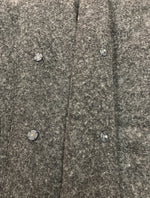 プランテーション Plantation 現行 ライト ブランケット ウール WOOL 毛 ロングコート ロングカーディガン ガウン GRAY ダークグレー 濃炭 PL04JA066 コート 無地 グレー SIZE2 104LT-78