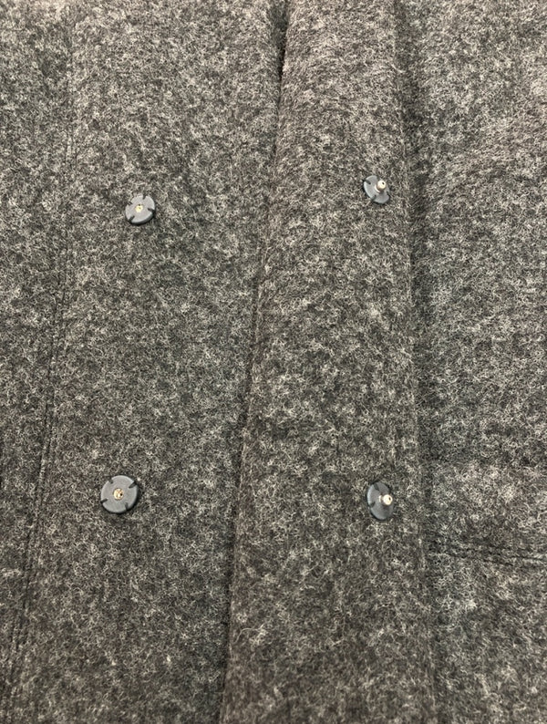 プランテーション Plantation 現行 ライト ブランケット ウール WOOL 毛 ロングコート ロングカーディガン ガウン GRAY ダークグレー 濃炭 PL04JA066 コート 無地 グレー SIZE2 104LT-78