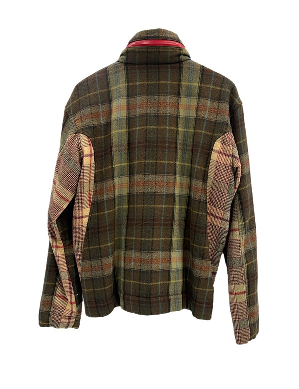 コムデギャルソン COMME des GARCONS SHIRT チェックデザインブルゾン ウールジャケット W13150 ジャケット ブラウン Mサイズ 101MT-4969