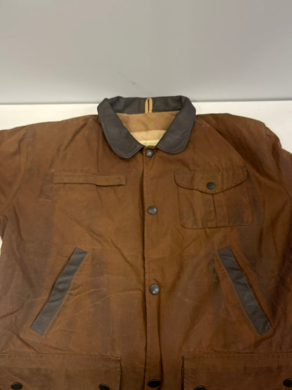 バブアー BARBOUR 90's 90年代 BUCKHOUSE バックハウス ダブルネーム BUSHMAN JACKET ブッシュマンジャケット ワックス コットン オイルドジャケット ハンティング VINTAGE ヴィンテージ ジャケット ブラウン 101MT-5336
