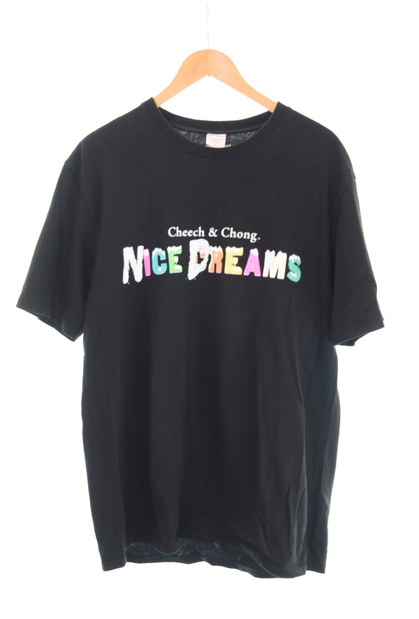 ワコマリア WACKO MARIA 21SS HEAVY WEIGHT CREW NECK T-SHIRT NICE DREAMS チーチ&チョン ウォッシュド ヘビー Tシャツ 黒 Tシャツ ブラック LLサイズ 103MT-1211