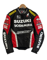 ジョーロケット JOE ROCKET SUZUKI YOSHIMURA スズキ ヨシムラ レーシングジャケット ワッペン バイク バイカー 赤 黒 ジャケット ブラック Lサイズ 101MT-5388