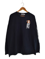 アベイシングエイプ A BATHING APE  RELAXED TIGER L/S TEE リラックスドタイガー ロングスリーブT バックプリント 袖プリント 001LTG801002X ロンT ブラック Lサイズ 103MT-3425