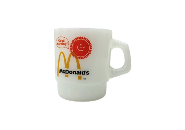 ファイアーキング Fire-King 60s 70s Good Morning Mug グッド モーニング マグ マクドナルド USA製 耐熱 マグカップ 白 その他 総柄 ホワイト 104Z-17