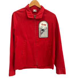 ヴィンテージ vintage 60’s～ 60年代 SPORTSMASTER スイングトップ ブルゾン ワッペン TALON ZIP タロンジップ ジャケット レッド Mサイズ 101MT-4131