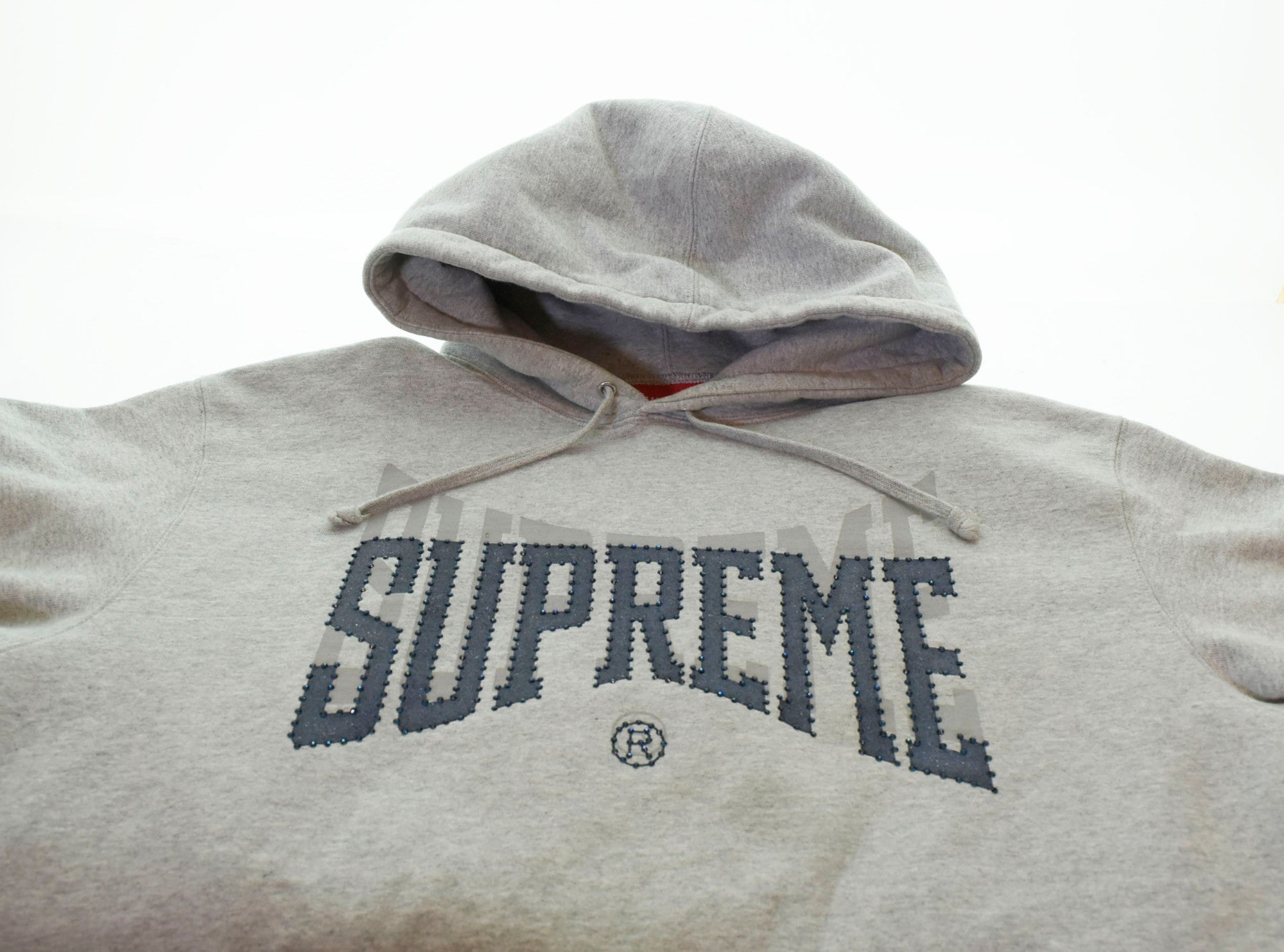 シュプリーム SUPREME 22AW ラインストーンシャドースウェット パーカー グレー パーカ プリント グレー Mサイズ 103MT-408 |  古着通販のドンドンサガール