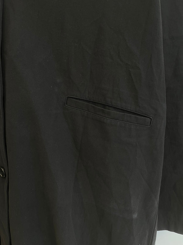 エヴァムエヴァ evam eva wide jacke coat ワイドジャケットコート コットン 日本製 E191T036 ジャケット ブラック サイズ2 101LT-246