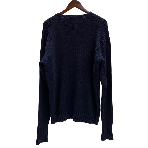 【曜日割引対象外】 ラルフローレン POLO RALPH LAUREN ポロベア HAND KNIT ニット セーター ネイビー Mサイズ 201MT-4270 VB