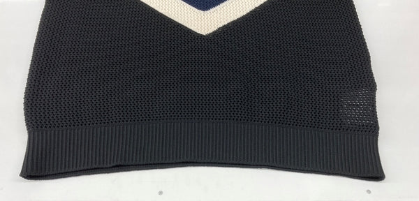 クルニ CULLNI Bi Color Mesh Knit Short Sleeve Pullover メッシュ ニット ショート スリーブ プルオーバー 紺 サイズ 1 トップスその他 ボーダー ネイビー 104MT-1911