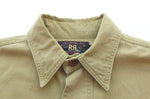 ダブルアールエル RRL ラルフローレン 90s 90年代 三ツ星タグ ワークシャツ 茶 長袖シャツ ブラウン 103MT-2390