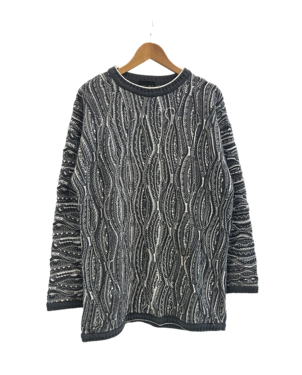 クージー COOGI 90s 90's AUSTRALIA 3D KNIT 3Dニット 総柄 クルーネック グレー系 XXL セーター マルチカラー 101MT-5004