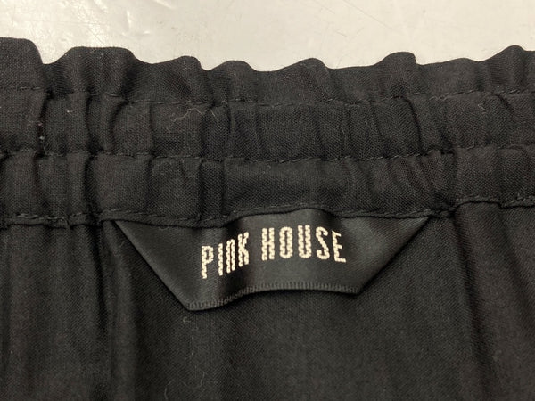 ピンクハウス PINKHOUSE 23年モデル ミックス フリル 使い ピコフリル ローンスカート モノトーン フロントボタン クロケイ BLACK 黒 A2161FSY470 スカート 総柄 ブラック 104LB-13