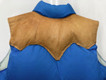 ロッキーマウンテンフェザーベッド Rocky Mountain Featherbed 70s 70年代 ダウンベスト レザーヨーク 青 45846 ベスト 無地 ブルー 104MT-1928