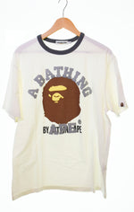 アベイシングエイプ A BATHING APE ロゴ プリント 半袖Tシャツ 白 Tシャツ ホワイト Lサイズ 103MT-742
