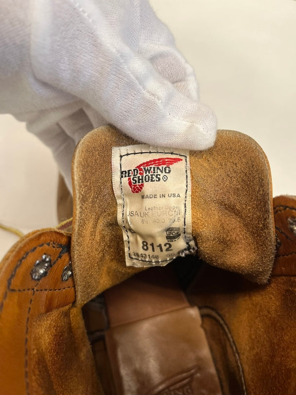 レッドウィング RED WING アイアンレンジャー USA製 アメリカ製 レザーブーツ 茶 8112 メンズ靴 ブーツ ワーク ブラウン 25.5cm 101sh-2280