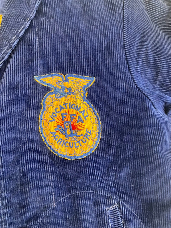 ヴィンテージ vintage 70’s 70年代 FFAジャケット ファーマーズジャケット WEST VIRGINIA TALON ZIP 刺繍 36 ジャケット ネイビー Sサイズ 101MT-4119