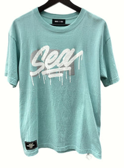 ウィンダンシー WIND AND SEA 22SS T-shirt Triple Name Main Logo 半袖 カットソー クルーネック 緑 ミントグリーン ITLIV-CSTF-22A-13 Tシャツ プリント グリーン Lサイズ 104MT-258