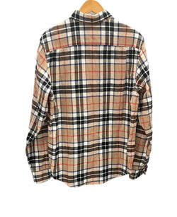 シュプリーム SUPREME 18A/W Tartan L/S Flannel Shirt タータン フランネルシャツ チェックシャツ 長袖シャツ ベージュ Mサイズ 101MT-2694