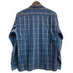 【曜日割引対象外】 ヴィンテージ vintage 50's TOWNCRAFT long-sleeve shirt オープンカラー チェック 長袖シャツ ブルー Mサイズ 201MT-3824 VB
