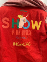 ピンクハウス PINK HOUSE パッチワーク ワッペン デニムジャケット テーラードジャケット ブラウス レトロ 赤 PO141FJ01 ジャケット レッド 101LT-174