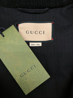 グッチ GUCCI 21AW PATCH LOGO JACKET パッチ ロゴ ジャケット 2WAY ベスト ジップアップ ワッペン アウター 黒 641311 Z8AMD 46 ジャケット ロゴ ブラック 104MT-807