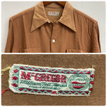 【曜日割引対象外】 ヴィンテージ vintage エルエルビーン L.L.Bean 50's 筆記体タグ レーヨンギャバシャツ  ジャケット ブラウン Mサイズ 201MT-3557 VB