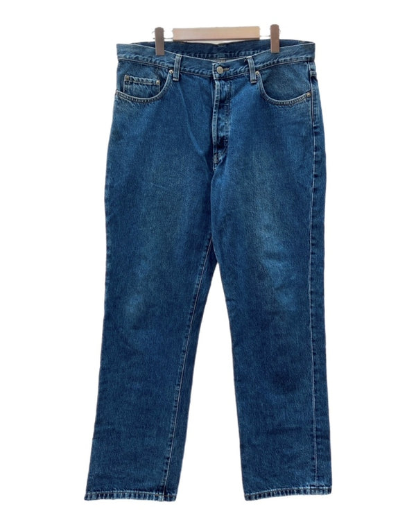 ダブルアールエル RRL DENIM PANTS デニム パンツ ボタンフライ ジーパン ジーンズ USA製 Ralph Lauren インディゴ 青 ロゴ R001 デニム ブルー 36×30 104MB-354