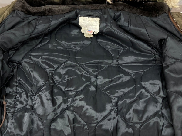 スピワック SPIEWAK Golden Fleece N-3B FLIGHT JACKET フライト ジャケット ミリタリー ジップアップ ファー USA製 アウター 緑 1N3BFC サイズ 36 ジャケット 無地 グリーン 104MT-1867