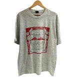 ヴィンテージ vintage 90's 90年代 FRUIT OF THE LOOM BESTタグ BUDWEISER バドワイザー パロディ  アメリカ製 MADE IN USA XL Tシャツ グレー LLサイズ 101MT-4107