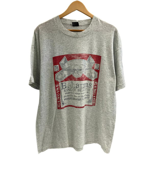 ヴィンテージ vintage 90's 90年代 FRUIT OF THE LOOM BESTタグ BUDWEISER バドワイザー パロディ  アメリカ製 MADE IN USA XL Tシャツ グレー LLサイズ 101MT-4107