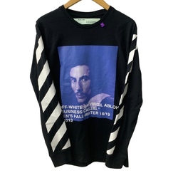 オフホワイト Off-White DIAG BERNINI L/S T-SHIRT OMAB001F18185011 ロンT ブラック Mサイズ 201MT-4803
