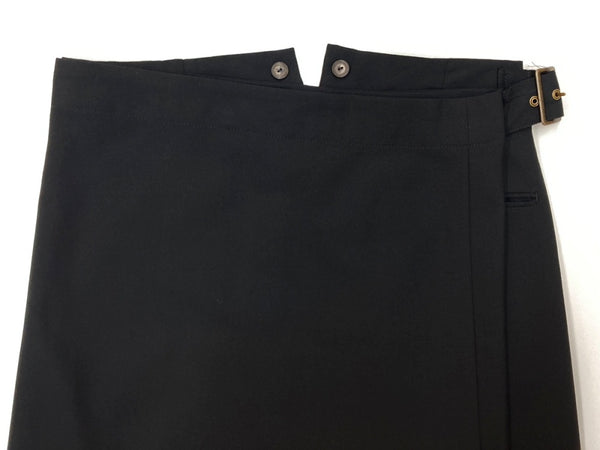 ジャンポールゴルチエ Jean Paul GAULTIER CLASSIQUE WOOL WIDE PANTS ウール ワイド パンツ 変形 スカート ジップフライ ズボン 黒 無地 スラックス ブラック サイズ 48 104MB-284