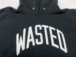 ウェイステッドユース WASTED YOUTH HEAVY WEIGHT HOODIE ヘビー ウェイト フーディ 黒 パーカ ロゴ ブラック Lサイズ 104MT-1772