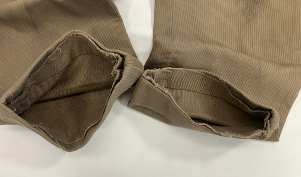 ヴィンテージ vintage ~50’s 50年代 EURO ユーロワーク ピケパンツ 太畝 ワークパンツ DOT SNAPPER WALDES ZIPPER サイドアジャスター付き スラックス ベージュ - 101MB-680