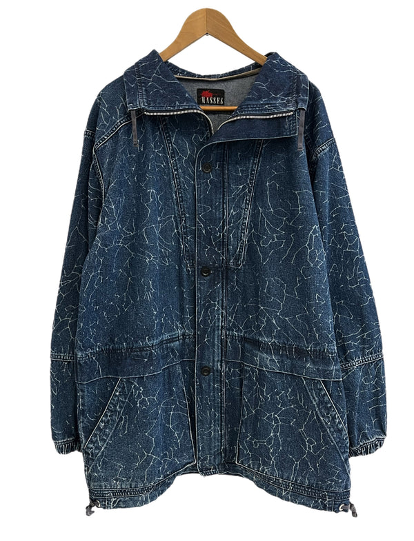 マシス MASSES CLACK DENIM FILD JKT クラックデニムフィールドジャケット デニムジャケット ジャケット ネイビー Mサイズ 101MT-4209