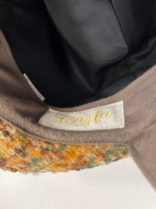 カシラ CA4LA ツイードハット マスタード AOK00777 帽子 レディース帽子 ハット ブラウン 101hat-184