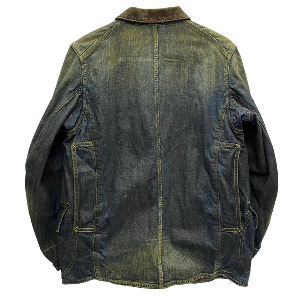 【曜日割引対象外】 キャピタル KAPITAL Kountry BORO Hunting Jacket Field Gun Club Jacket ハンティング カバーオール デニム ジャケット ブルー Mサイズ 201MT-4320 VB