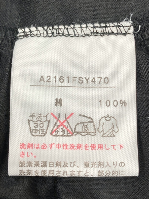ピンクハウス PINKHOUSE 23年モデル ミックス フリル 使い ピコフリル ローンスカート モノトーン フロントボタン クロケイ BLACK 黒 A2161FSY470 スカート 総柄 ブラック 104LB-13