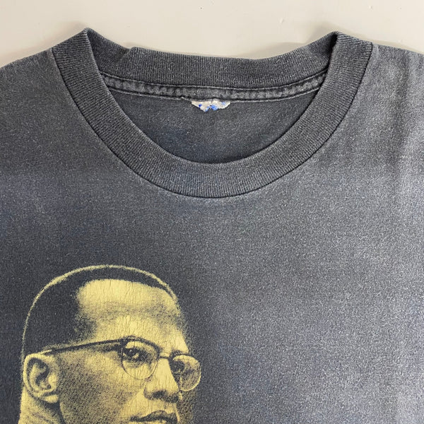 【曜日割引対象外】 ヴィンテージ vintage 90's Malcolm X Martin Luther king jr Tee Tシャツ ブラック 201MT-3973 VB