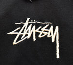 ステューシー STUSSY STOCK LOGO HOODIE ストック ロゴ フーディー センターロゴ 刺繍 プルオーバー  XL パーカ ブラック LLサイズ 103MT-2418