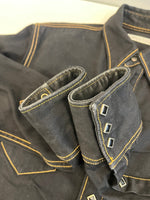 ジョンローレンスサリバン JOHN LAWRENCE SULLIVAN 18AW COWBOY DENIM SHIRT カウボーイデニムシャツ ウェスタンシャツ 3B004-0218-30 46 長袖シャツ ブラック 101MT-4890