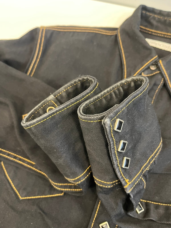 ジョンローレンスサリバン JOHN LAWRENCE SULLIVAN 18AW COWBOY DENIM SHIRT カウボーイデニムシャツ ウェスタンシャツ 3B004-0218-30 46 長袖シャツ ブラック 101MT-4890