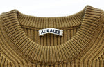 オーラリー AURALEE SUPER FINE WOOL RIB KNIT ウール クルーネック ニットセーター 茶 A7AP01RK 3 セーター ブラウン 103MT-1447