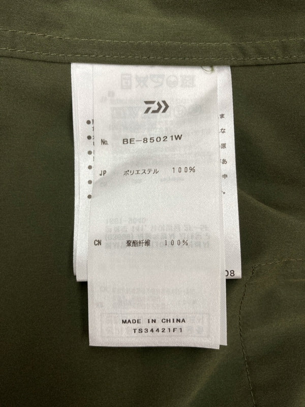 ダイワピアサーティンナイン DAIWA PIER39 TECH ANGLERS SHIRTS L/S テック アングラー シャツ フィッシングシャツ ミリタリー マルチポケット 緑 BE-85021W 長袖シャツ 無地 カーキ Mサイズ 104MT-811