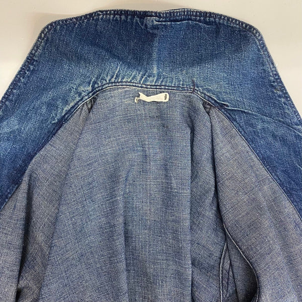 【曜日割引対象外】 ヴィンテージ vintage 40's チェンジボタン ショールカラー US.NAVY カバーオール ジャケット ブルー 201MT-4502 VB