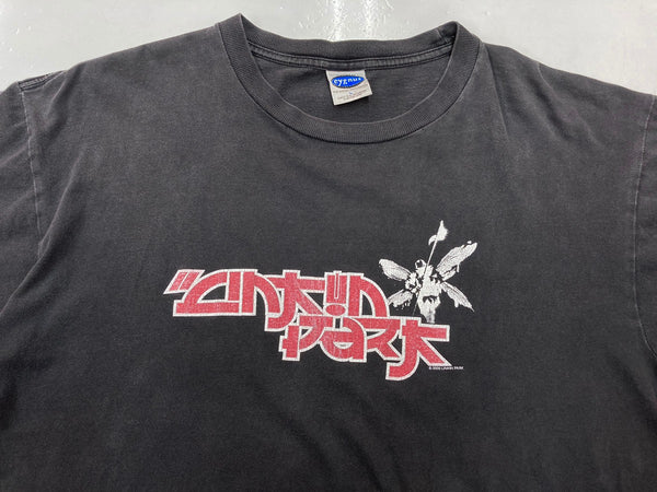 バンド band Linkin Park リンキン・パーク 00's HYBRID THEORY CYGNUS バンT フェード 黒 Tシャツ プリント ブラック Lサイズ 104MT-1189