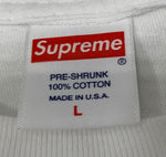 シュプリーム SUPREME Box Logo L/S Tee 長袖カットソー ロンT ホワイト Lサイズ 201MT-3144