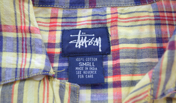 ステューシー STUSSY  90s 紺タグOLD STUSSY チェック 半袖シャツ 半袖シャツ Sサイズ 103MT-2587