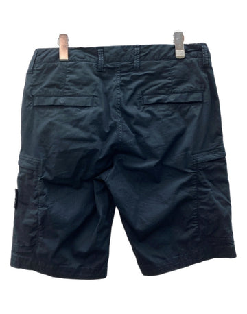 ストーンアイランド STONE ISLAND CARGO SHORT PANTS カーゴ ショート パンツ ジップフライ ハーフ 短パン 黒 ロゴ 7015L0502 ハーフパンツ ブラック W32 104MB-407